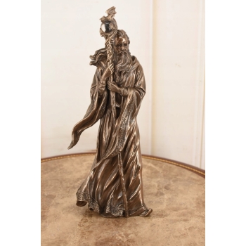 Czarodziej Merlin z Kryształowa Kulą - Mitologia - Figura Rzeźba Dekoracja