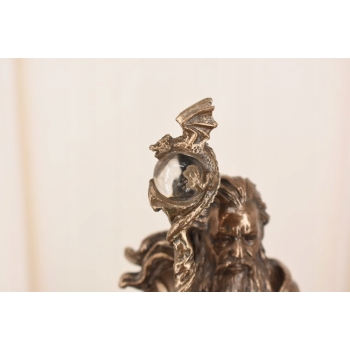 Czarodziej Merlin z Kryształowa Kulą - Mitologia - Figura Rzeźba Dekoracja