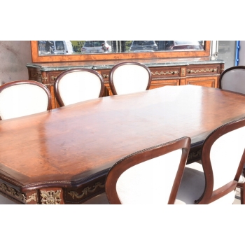 Antyczna Ludwikowska Jadalnia Stół Krzesła Meble Pomocnik Witryna BAR