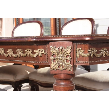 Antyczna Ludwikowska Jadalnia Stół Krzesła Meble Pomocnik Witryna BAR