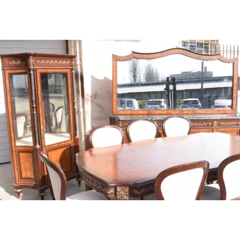 Antyczna Ludwikowska Jadalnia Stół Krzesła Meble Pomocnik Witryna BAR