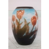Wazon Styl Emile Galle Style - Grube Szkło - Kwiaty Tulipany - Prezent