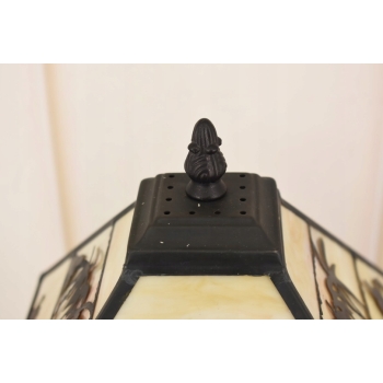 Lampa Witrażowa Styl Tiffany Glass - Motyw Safari - Lampka Biurowa - Witraż