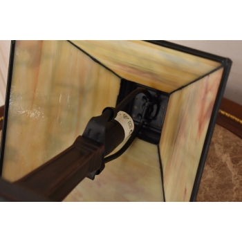 Lampa Witrażowa Styl Tiffany Glass - Motyw Safari - Lampka Biurowa - Witraż