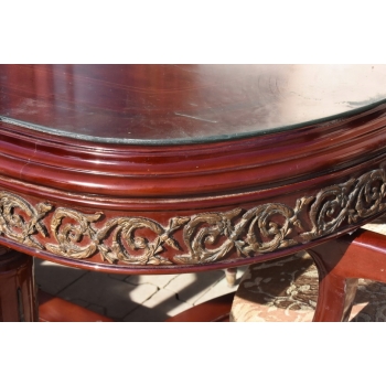 Antyczna Ludwikowska Jadalnia - Stół Krzesła Meble Pomocnik Witryna - BAR