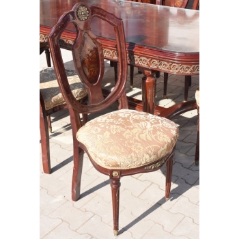 Antyczna Ludwikowska Jadalnia - Stół Krzesła Meble Pomocnik Witryna - BAR