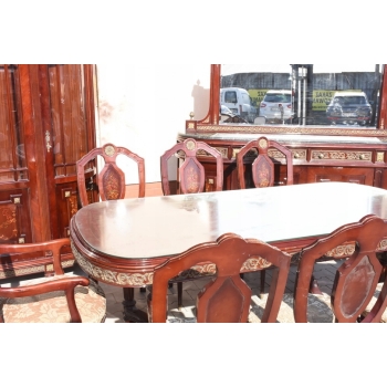 Antyczna Ludwikowska Jadalnia - Stół Krzesła Meble Pomocnik Witryna - BAR