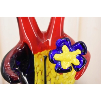 Szklana Figura - Twarz Na Dłoni - Symbol Pokoju - Szkło Murano Style Glass