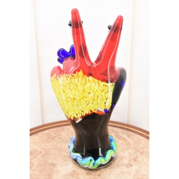 Szklana Figura - Twarz Na Dłoni - Symbol Pokoju - Szkło Murano Style Glass