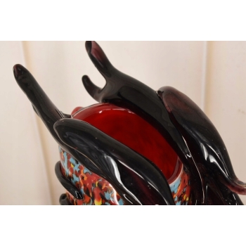 Szkło Murano Style - Wazon Kolorowy - Twarz Figura ze Szkła - Dekoracja