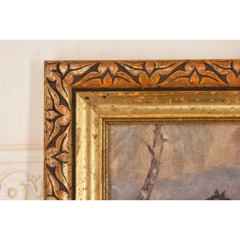 Wojciech Kossak - Powrót Żołnierzy z Bitwy - Zimowa Scena - Obraz Olejny