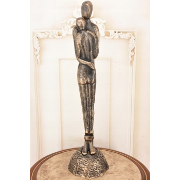 Nowoczesna Modernistyczna Figura Zakochanej Pary - Zakochani z Żeliwa 66 cm