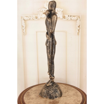 Nowoczesna Modernistyczna Figura Zakochanej Pary - Zakochani z Żeliwa 66 cm