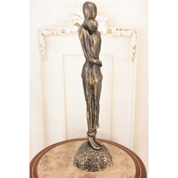 Nowoczesna Modernistyczna Figura Zakochanej Pary - Zakochani z Żeliwa 66 cm