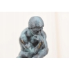 Patynowa Figura Myśliciel - Zamyślony Człowiek - Rzeźba Posąg Rodin 20 cm