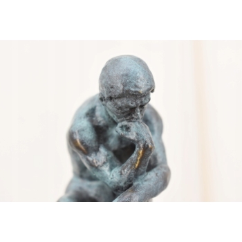 Patynowa Figura Myśliciel - Zamyślony Człowiek - Rzeźba Posąg Rodin 20 cm