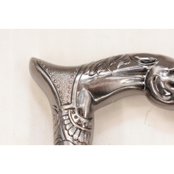 Aluminiowa Laska - Srebrna Głowa Konia - Koń - Stabilna Laska - 3 Części