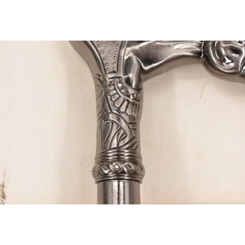 Aluminiowa Laska - Srebrna Głowa Konia - Koń - Stabilna Laska - 3 Części