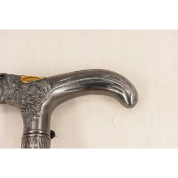 Aluminiowa Laska - Groźna Głowa Wilka - Wilk - Stabilna Laska - 3 Części