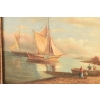 Okręty Wpływające do Portu - Statek Łodzie - Obraz Olejny Marynistyczny