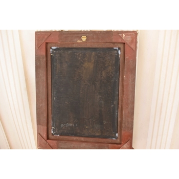 Scena Rodzajowa - Dwie Krowy Na Pastwisku - Obraz Olejny Zdobiona Rama