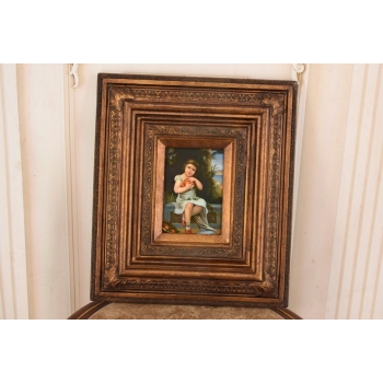 Portret Młodej Dziewczyny z Pomarańczami - Obraz Olejny Ozdobna Rama