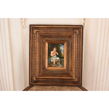 Portret Młodej Dziewczyny z Pomarańczami - Obraz Olejny Ozdobna Rama