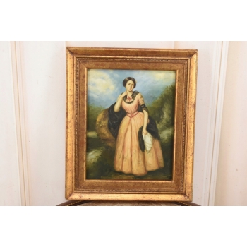 Portret Arystokratki w Pałacowej Sukni - Kobieta Dama - Obraz Olejny