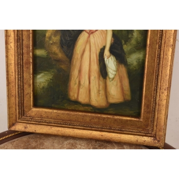 Portret Arystokratki w Pałacowej Sukni - Kobieta Dama - Obraz Olejny