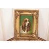 Pysk Psa - Pies Piesek Basset Hound - Obraz Olejny Złota Rama