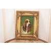 Pysk Psa - Pies Piesek Basset Hound - Obraz Olejny Złota Rama