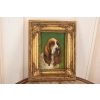 Pysk Psa - Pies Piesek Basset Hound - Obraz Olejny Złota Rama