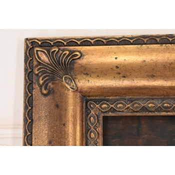 Portret Bernardyna - Szczeniak Pies Piesek - Obraz Olejny Złota Rama