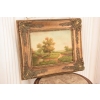 Letni Pejzaż - Rzeka Przy Łące - Natura - Obraz Olejny Zdobiona Rama