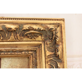 Scena Rodzajowa - Dwa Białe Króliki w Zagrodzie - Królik - Obraz Olejny