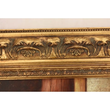 Scena Rodzajowa - Dwa Białe Króliki w Zagrodzie - Królik - Obraz Olejny