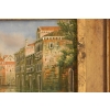 Włoskie Miasteczko Przy Wodzie - Wenecja Włochy - Obraz Olejny - Złota Rama