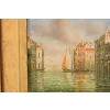 Włoskie Miasteczko Przy Wodzie - Wenecja Włochy - Obraz Olejny - Złota Rama