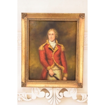 Portret Oficera z Szabla - Arystokrata w Mundurze Obraz Olejny Złota Rama
