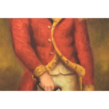 Portret Oficera z Szabla - Arystokrata w Mundurze Obraz Olejny Złota Rama