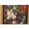 Kolorowe Kwiaty - Martwa Natura - Obraz Olejny Zdobiona Złota Rama