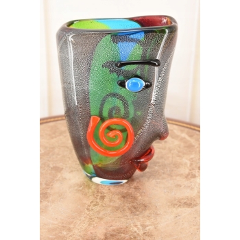 Szkło Murano - Wazon Waza - Twarz Buzia - 20 x 13 - Dekoracja
