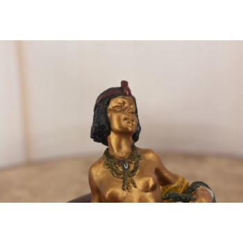 Leżąca Kleopatra z Brązu - Egipcjanka - Figura Rzeźba - Styl Vienna