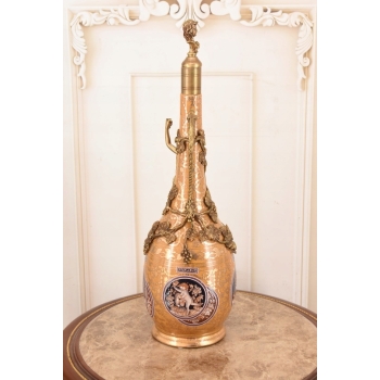 Pałacowa Porcelanowa Karafka - Porcelana + Brąz - Prezent - Dekoracja