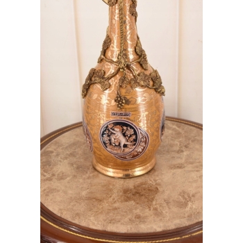 Pałacowa Porcelanowa Karafka - Porcelana + Brąz - Prezent - Dekoracja