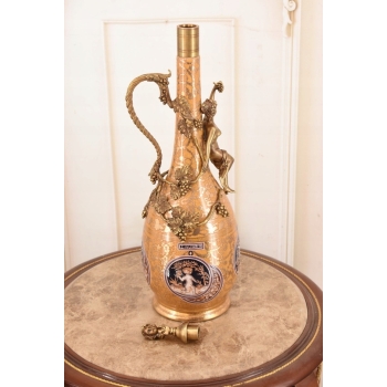 Pałacowa Porcelanowa Karafka - Porcelana + Brąz - Prezent - Dekoracja