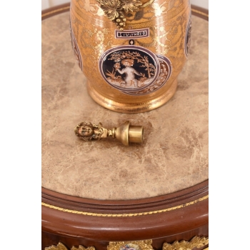 Pałacowa Porcelanowa Karafka - Porcelana + Brąz - Prezent - Dekoracja