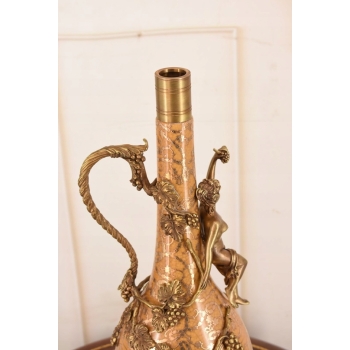 Pałacowa Porcelanowa Karafka - Porcelana + Brąz - Prezent - Dekoracja