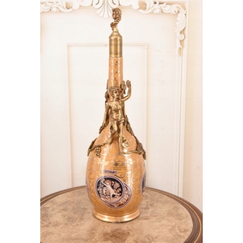 Pałacowa Porcelanowa Karafka - Porcelana + Brąz - Prezent - Dekoracja