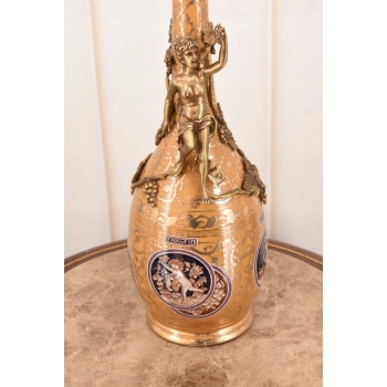 Pałacowa Porcelanowa Karafka - Porcelana + Brąz - Prezent - Dekoracja